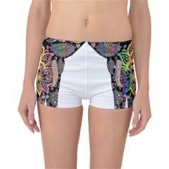 Prismatic Floral Pattern Elephant Boyleg Bikini Bottoms by Nexatart