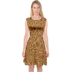 Giraffe Remixed Capsleeve Midi Dress by Nexatart