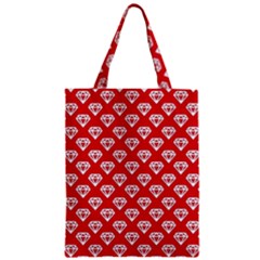 Diamond Pattern Zipper Classic Tote Bag by Nexatart