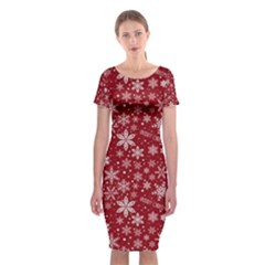 Merry Christmas Pattern Classic Short Sleeve Midi Dress by Nexatart