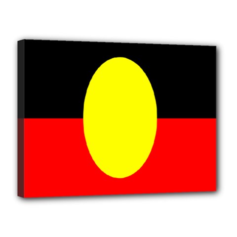 Flag Of Australian Aborigines Canvas 16  X 12  by Nexatart