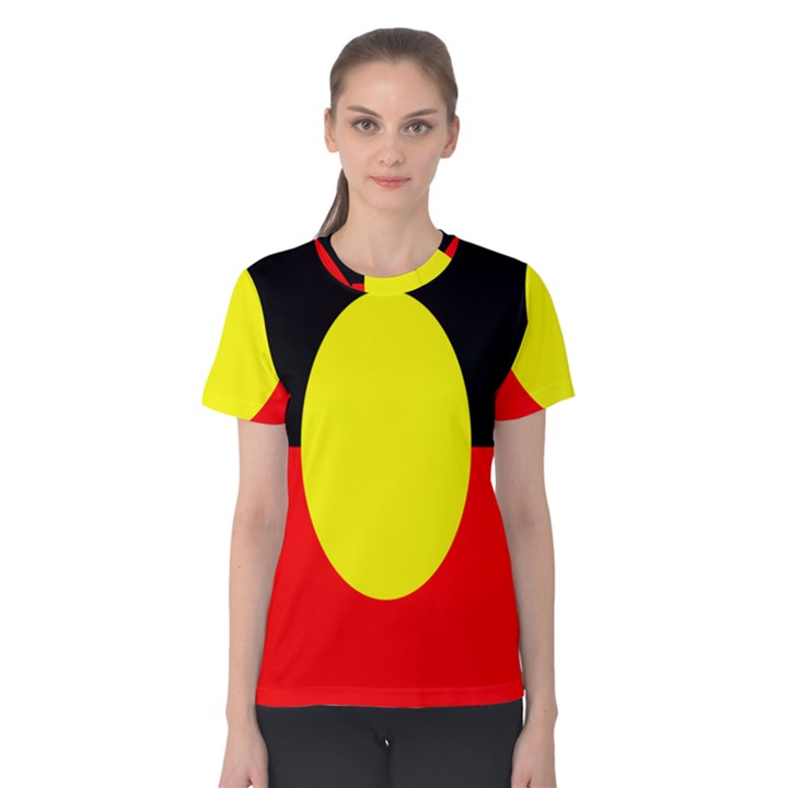 Flag Of Australian Aborigines Women s Cotton Tee