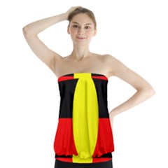 Flag Of Australian Aborigines Strapless Top