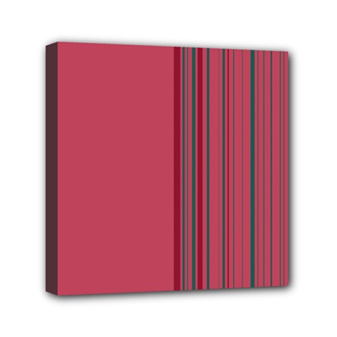 Lines Mini Canvas 6  X 6  by ValentinaDesign