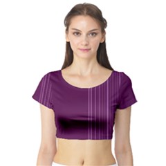 Lines Short Sleeve Crop Top (tight Fit) by ValentinaDesign