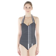 Lines Halter Swimsuit