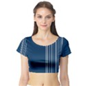 Lines Short Sleeve Crop Top (Tight Fit) View1