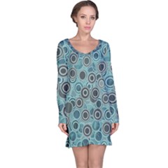 Abstract Aquatic Dream Long Sleeve Nightdress by Ivana