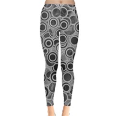 Abstract Grey End Of Day Leggings 