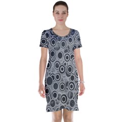 Abstract Grey End Of Day Short Sleeve Nightdress by Ivana