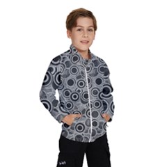 Abstract Grey End Of Day Wind Breaker (kids) by Ivana