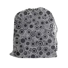 Abstract Grey End Of Day Drawstring Pouches (xxl)