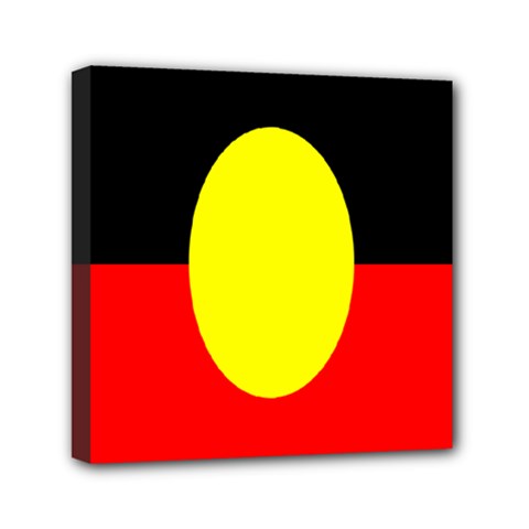 Flag Of Australian Aborigines Mini Canvas 6  X 6  by Nexatart