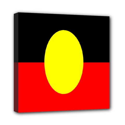 Flag Of Australian Aborigines Mini Canvas 8  X 8  by Nexatart