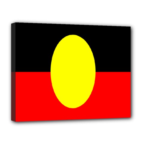 Flag Of Australian Aborigines Canvas 14  X 11  by Nexatart