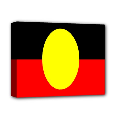 Flag Of Australian Aborigines Deluxe Canvas 14  X 11  by Nexatart