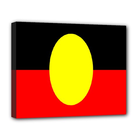 Flag Of Australian Aborigines Deluxe Canvas 20  X 16   by Nexatart