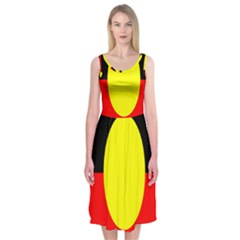 Flag Of Australian Aborigines Midi Sleeveless Dress