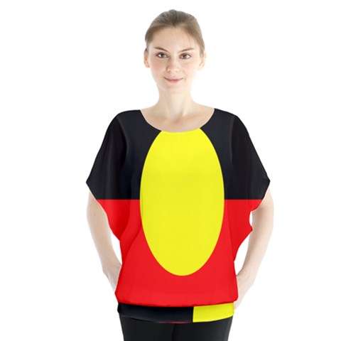 Flag Of Australian Aborigines Blouse by Nexatart