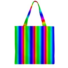 Rainbow Gradient Zipper Grocery Tote Bag by Nexatart