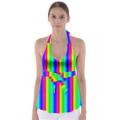 Rainbow Gradient Babydoll Tankini Top by Nexatart