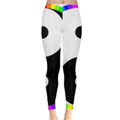 Rainbow Around Yinyang Leggings  by Nexatart