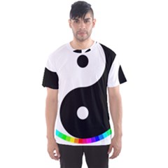 Rainbow Around Yinyang Men s Sport Mesh Tee