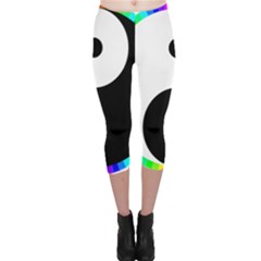 Rainbow Around Yinyang Capri Leggings 