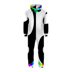 Rainbow Around Yinyang Hooded Jumpsuit (kids) by Nexatart