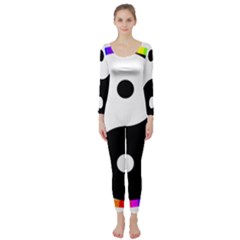 Rainbow Around Yinyang Long Sleeve Catsuit