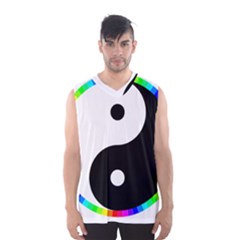 Rainbow Around Yinyang Men s Basketball Tank Top by Nexatart