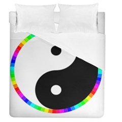 Rainbow Around Yinyang Duvet Cover (queen Size) by Nexatart