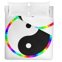 Rainbow Around Yinyang Duvet Cover Double Side (Queen Size)