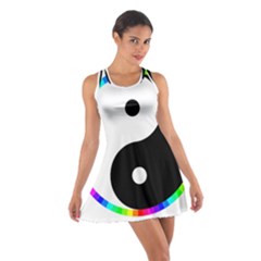 Rainbow Around Yinyang Cotton Racerback Dress