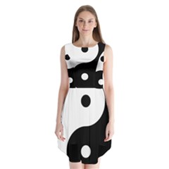 Rainbow Around Yinyang Sleeveless Chiffon Dress  