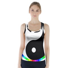 Rainbow Around Yinyang Racer Back Sports Top