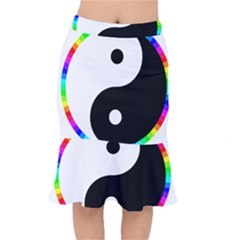 Rainbow Around Yinyang Mermaid Skirt by Nexatart