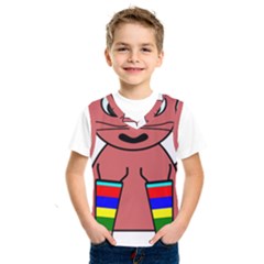 Cartoon Cat In Rainbow Socks Kids  Sportswear by Nexatart