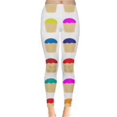 Colorful Cupcakes Pattern Leggings  by Nexatart