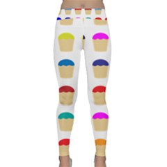 Colorful Cupcakes Pattern Classic Yoga Leggings by Nexatart