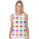 Colorful Cupcakes Pattern Women s Basketball Tank Top View1