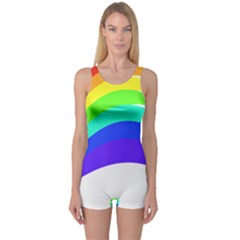 Rainbow One Piece Boyleg Swimsuit by Nexatart