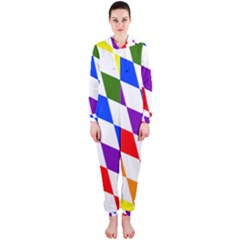 Rainbow Flag Bavaria Hooded Jumpsuit (ladies)  by Nexatart