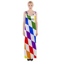 Rainbow Flag Bavaria Maxi Thigh Split Dress by Nexatart