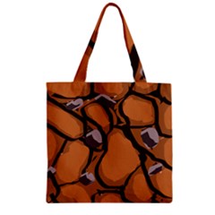 Seamless Dirt Texture Zipper Grocery Tote Bag by Nexatart