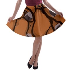 Seamless Dirt Texture A-line Skater Skirt by Nexatart