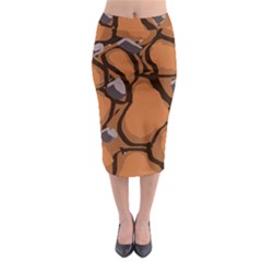 Seamless Dirt Texture Midi Pencil Skirt by Nexatart