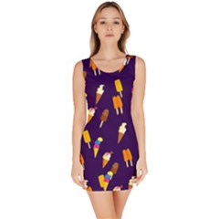 Seamless Ice Cream Pattern Sleeveless Bodycon Dress by Nexatart