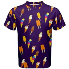 Seamless Ice Cream Pattern Men s Cotton Tee by Nexatart