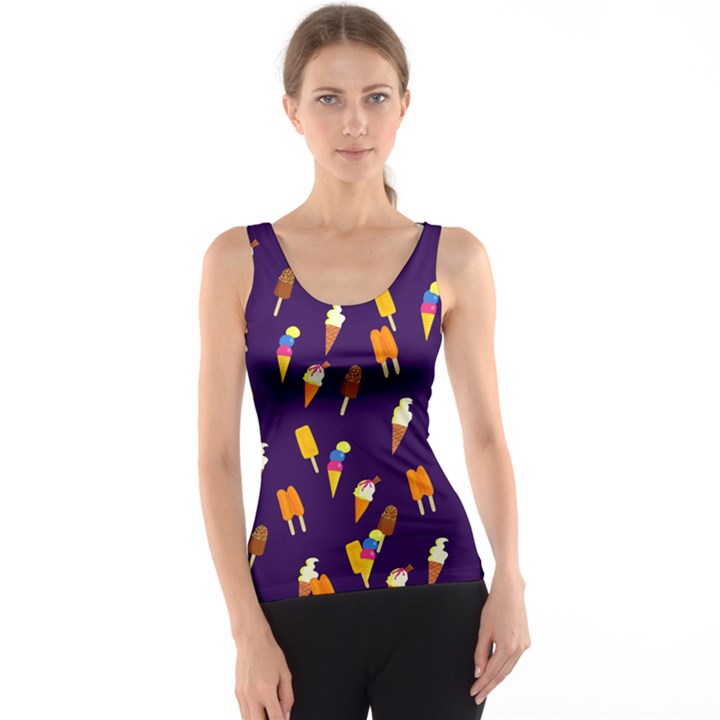 Seamless Ice Cream Pattern Tank Top